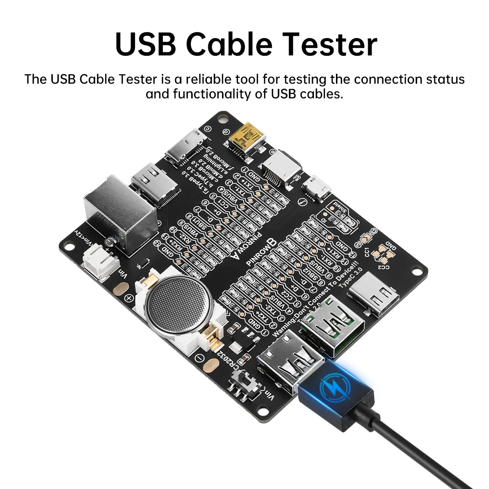 คณะกรรมการตรวจจับสายเคเบิลข้อมูลเครื่องทดสอบสายเคเบิล USB Short Circuit On-Off Switching สําหรับ iOS Android Type-C บอร์ดทดสอบเครื่องมือ