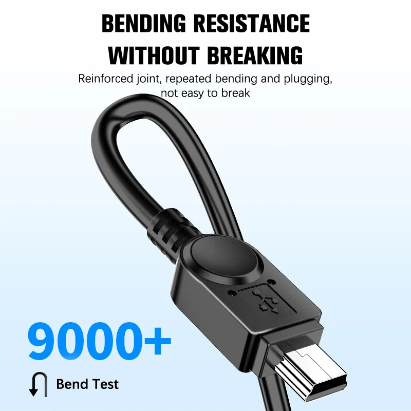 1/2/3M USB 2.0 to Mini USB 5Pin Fast Data Charger Power V3 Cables For MP3 4 Car DVR GPS TV PS3 HDD Mobile Hard Disk Drive box