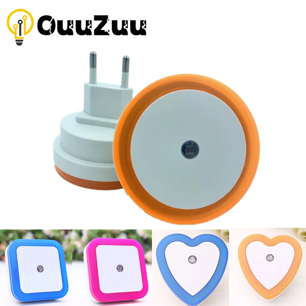 Iluminación LED inalámbrica con Sensor de luz nocturna, Mini lámpara de luz nocturna con enchufe UE/EE. UU. para habitación de niños, luces de dormitorio, iluminación navideña