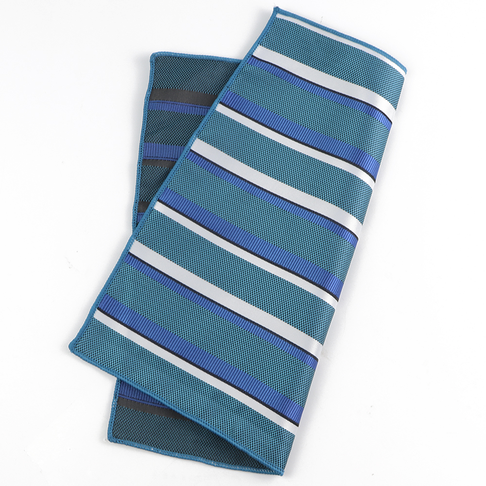 Heren gestreept pochet saliegroen rood zakdoek polyester zakdoek formele handdoek feest pochet pak overhemd accessoires