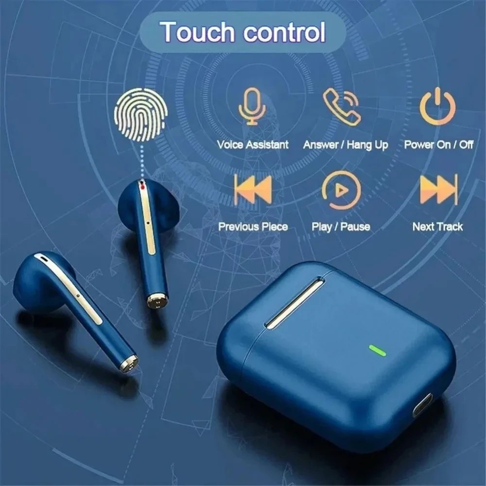 Auriculares inalámbricos J18 intrauditivos TWS Bluetooth Ture, auriculares deportivos estéreo HiFI para juegos, auriculares impermeables con micrófono