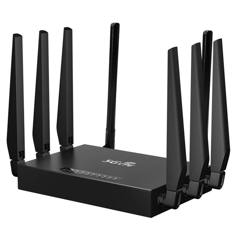 5G WLAN-Router in Industriequalität, 1200 Mbit/s, 5G CPE, abnehmbar, 8 Antennen, Entsperren, Modem, tragbares Breitband-Netzwerk, WAN, langlebig, EU-Stecker