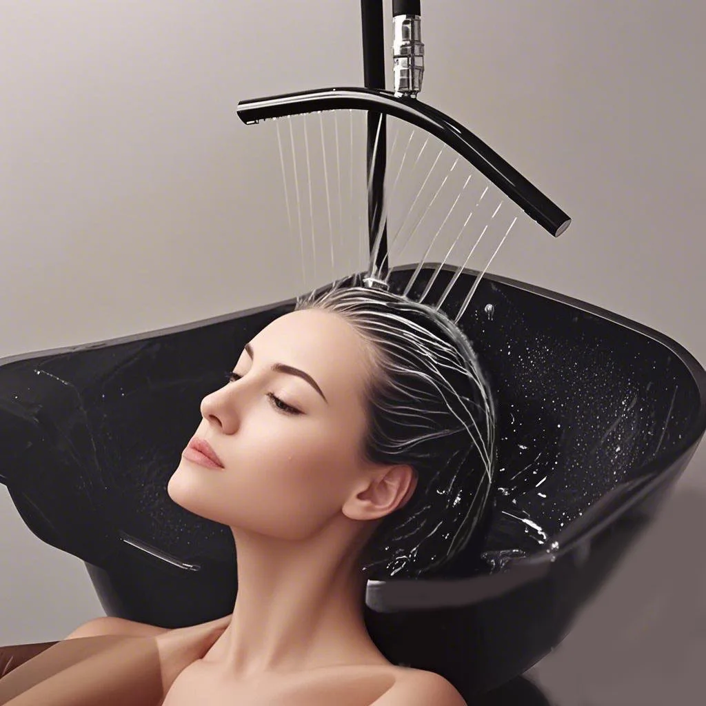 Portátil spa saída de água cachoeira cabeça terapia cabeça circulação de água massagem acessórios para salão de beleza e loja de cabeleireiro