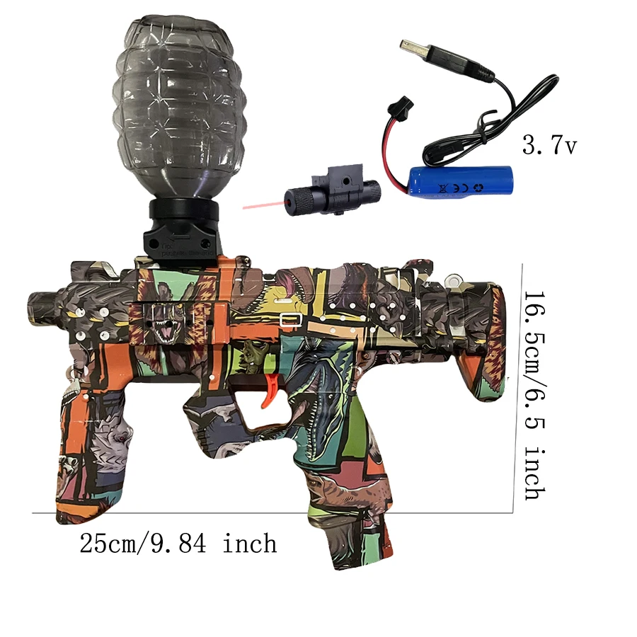 Regalo per attività all'aperto con pistola giocattolo a infrarossi Blaster elettrico con sfera in gel