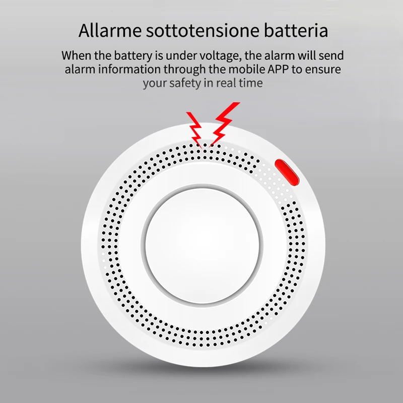 6er-Pack Tuya WiFi Smart Smoke Sensor Smartlife APP-Steuerung Rauchmelder 85dB On Site Alarm Unterstützt Alexa und Google Assistant