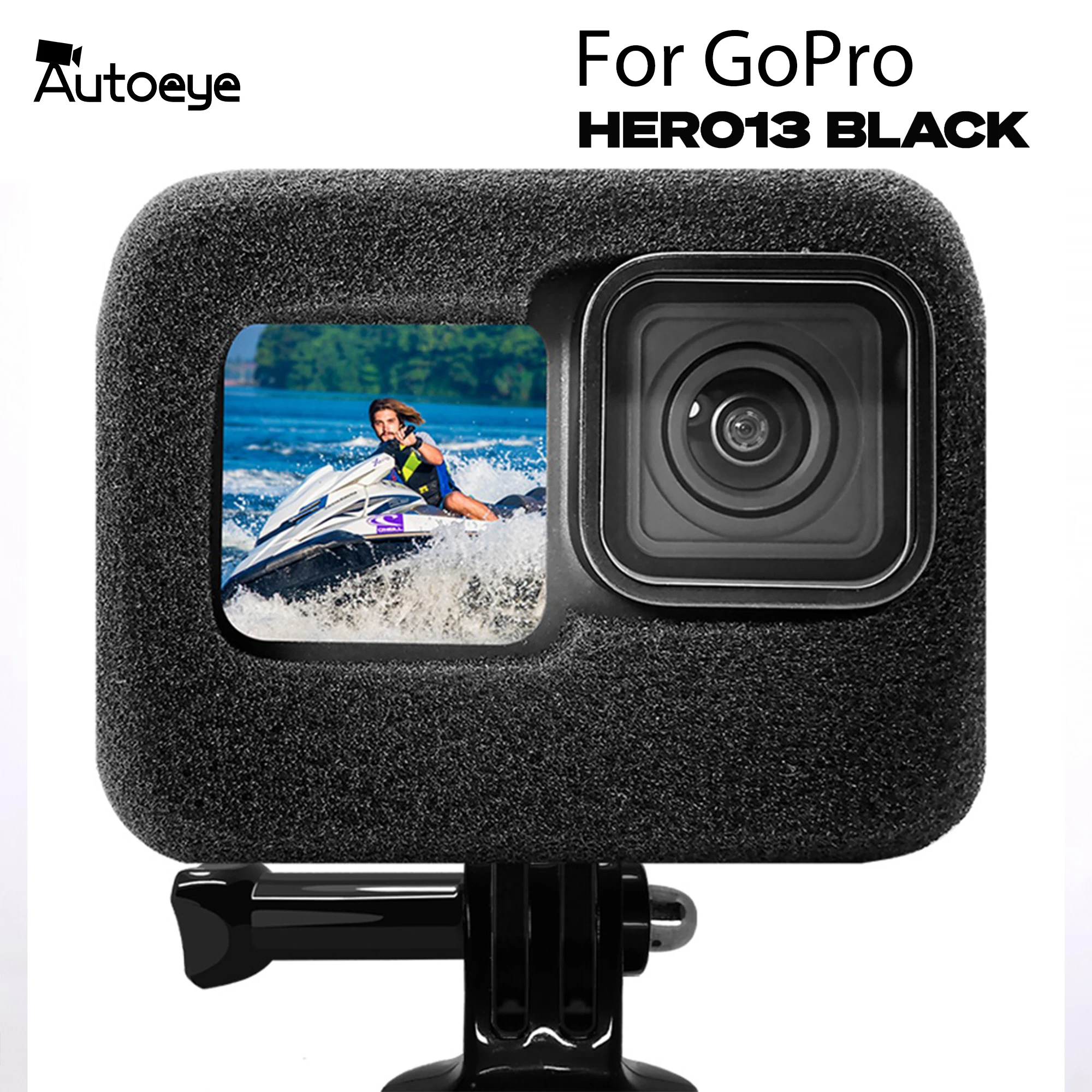 GoPro HERO 13 Schwarz 12 11 Windschutzscheibe Windgeräuschreduzierung Schwammschaumgehäuse für Go Pro 10 9 Action-Kamera-Zubehör