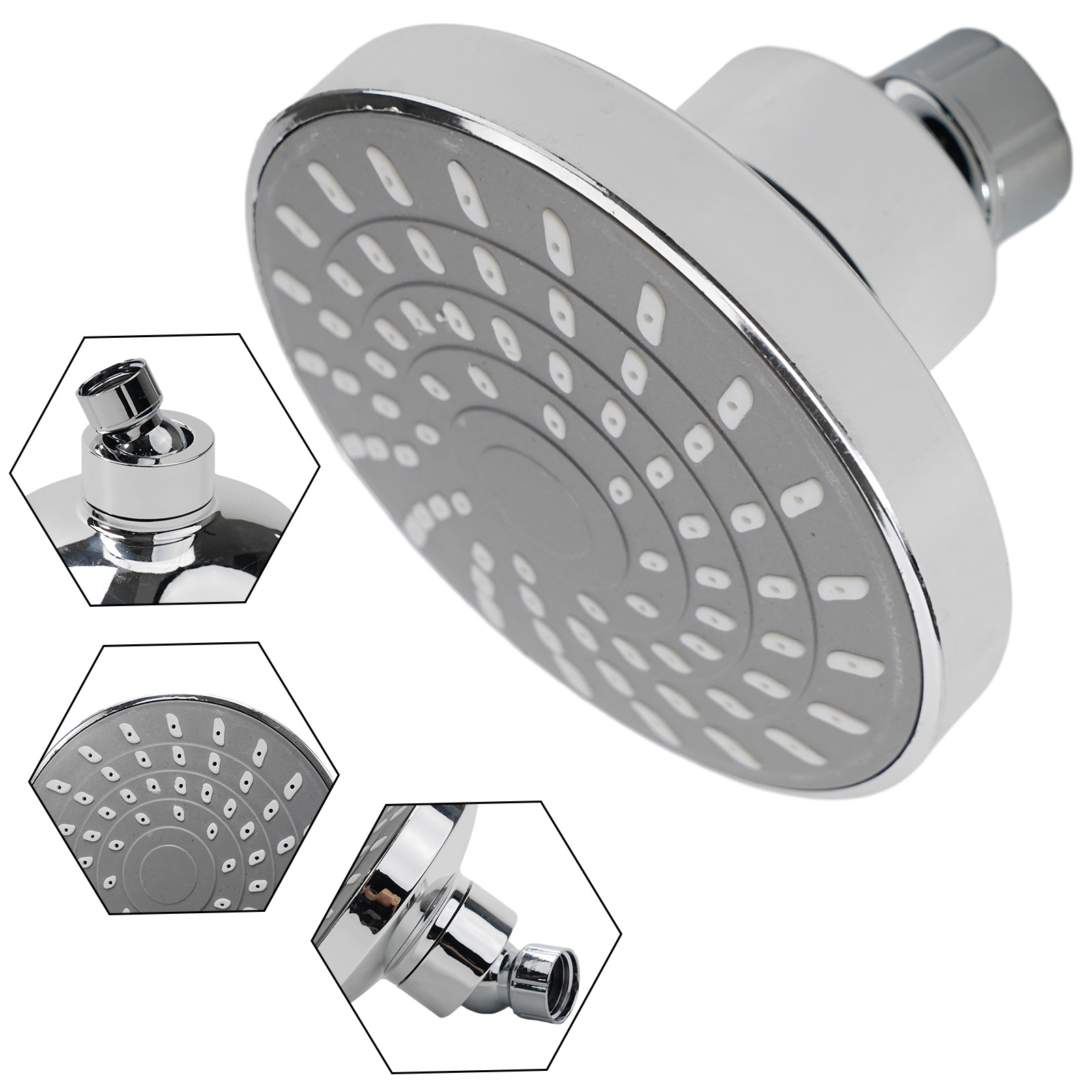 Adjustable Shower Head Sprayer Rainfall Wall-Mounted