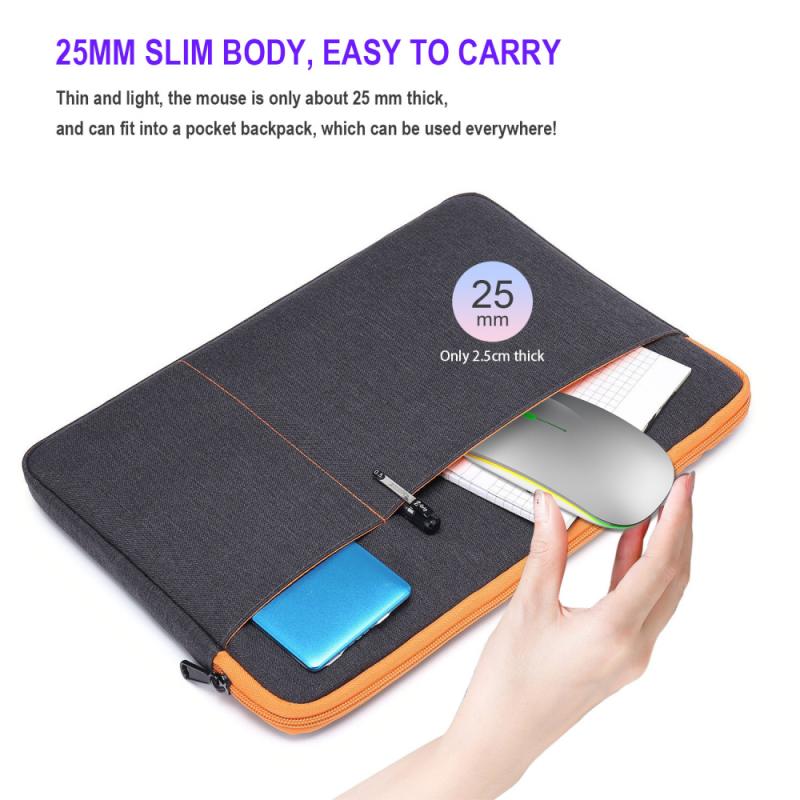 1600 DPI Mouse Komputer Nirkabel Optik USB Penerima 2.4G Mouse Super Tipis Isi Ulang Nirkabel Mouse PC Laptop