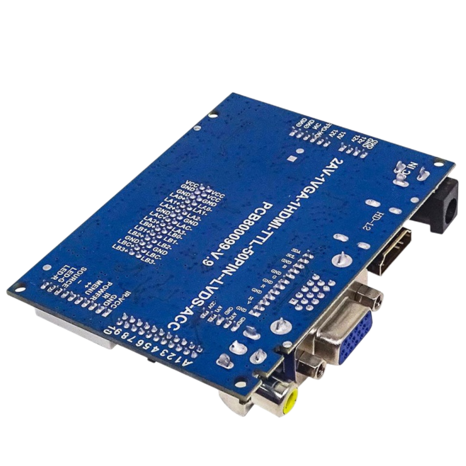 Display lcd ttl lvds placa de controlador hdmi vga 2av 50pin para at070tn90 92 94 apoio automaticamente v S-TY2662-V1