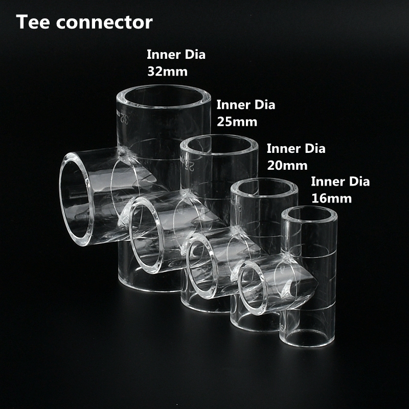 16 20 25 32 40 50 ミリメートルアクリルパイプ 90 度エルボ透明プレキシガラス魚水族館水槽アクセサリータンクティーウェイジョイント