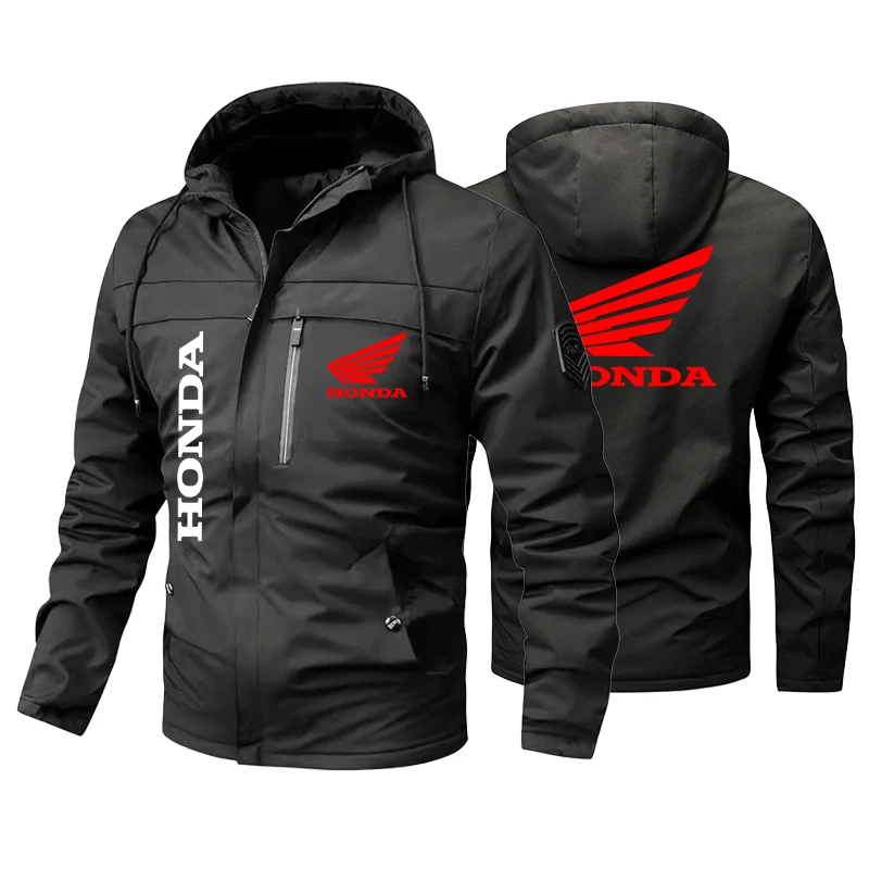 Honda jaqueta de chuva impermeável masculina leve exterior com capuz capa de chuva ao ar livre caminhadas jaqueta à prova de vento escalada jaquetas ao ar livre