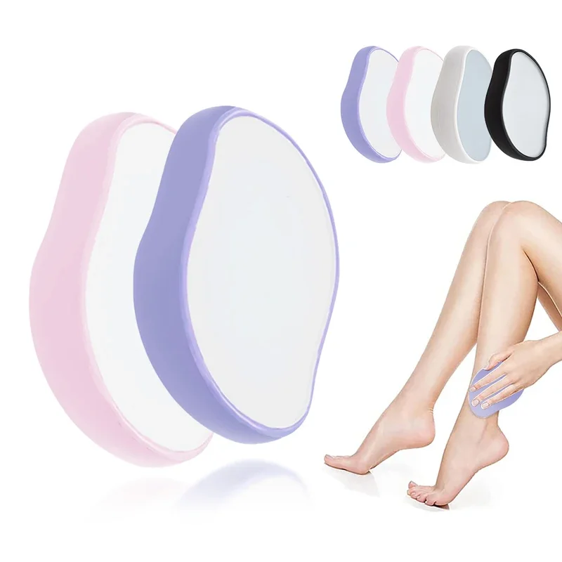 Gomma per depilazione Crystal Epil Gomma per depilazione indolore sicura riutilizzabile facile da pulire Gomma per bellezza corpo per depilazione in vetro fisico