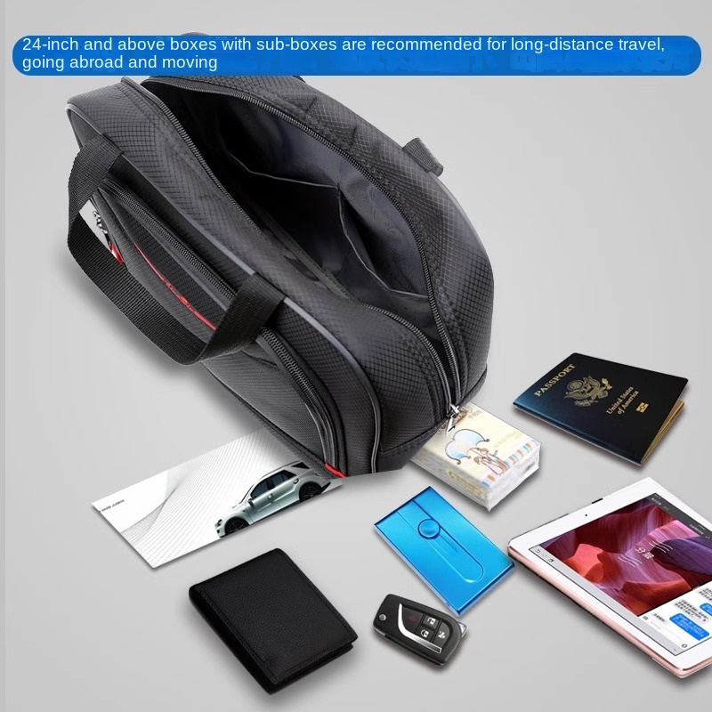 Large Capacity Luggage Set, Student Trolley Case, Waterproof, Detachable Wheel, Oxford Cloth, Combination Lock Cabin Suitcase