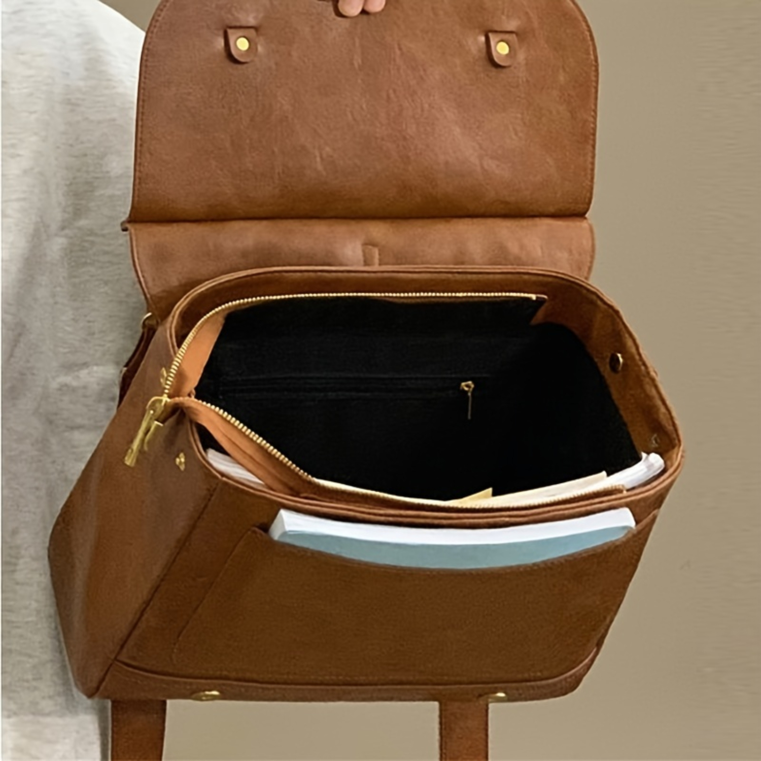 กระเป๋าเป้สะพายหลังสไตล์วินเทจสไตล์อังกฤษ Preppy, กระเป๋าสะพายหนังขี้ผึ้งน้ํามัน, กระเป๋าถือโรงเรียนและกระเป๋าสะพายข้าง