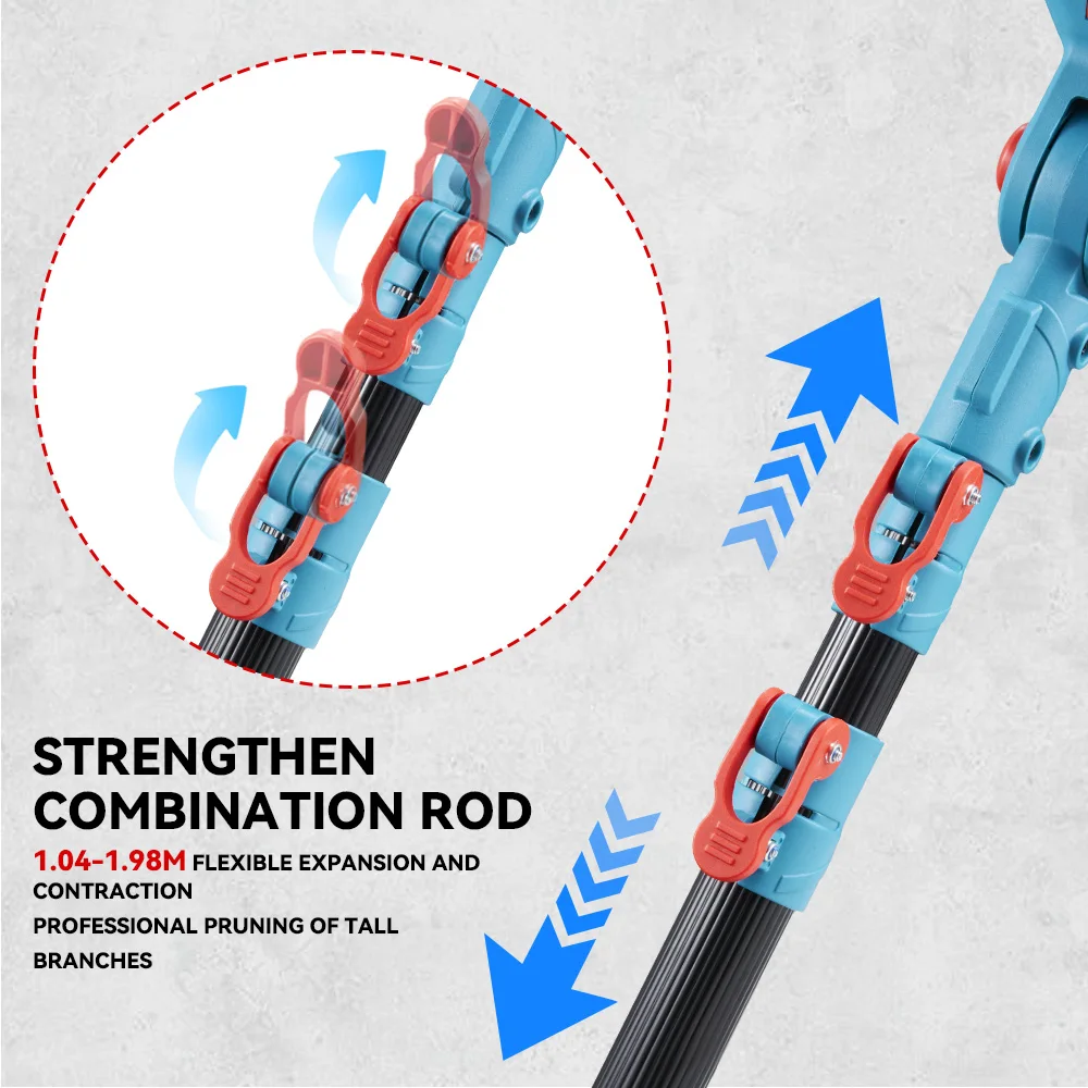 ONEVAN Brushless Telescoping Pole Electric Chainsaw Scissors 3500W 3 IN 1 High Branch Garden Pruning Tool For 21V 18V Battery