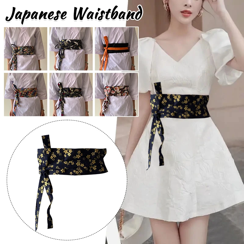 สไตล์ญี่ปุ่น Girdle ซูชิจีนร้านอาหาร Waiter Chef เข็มขัดเอว Retro Kimono Corset เอว Obi ชุด Sash สายรัด Hanfu เข็มขัด