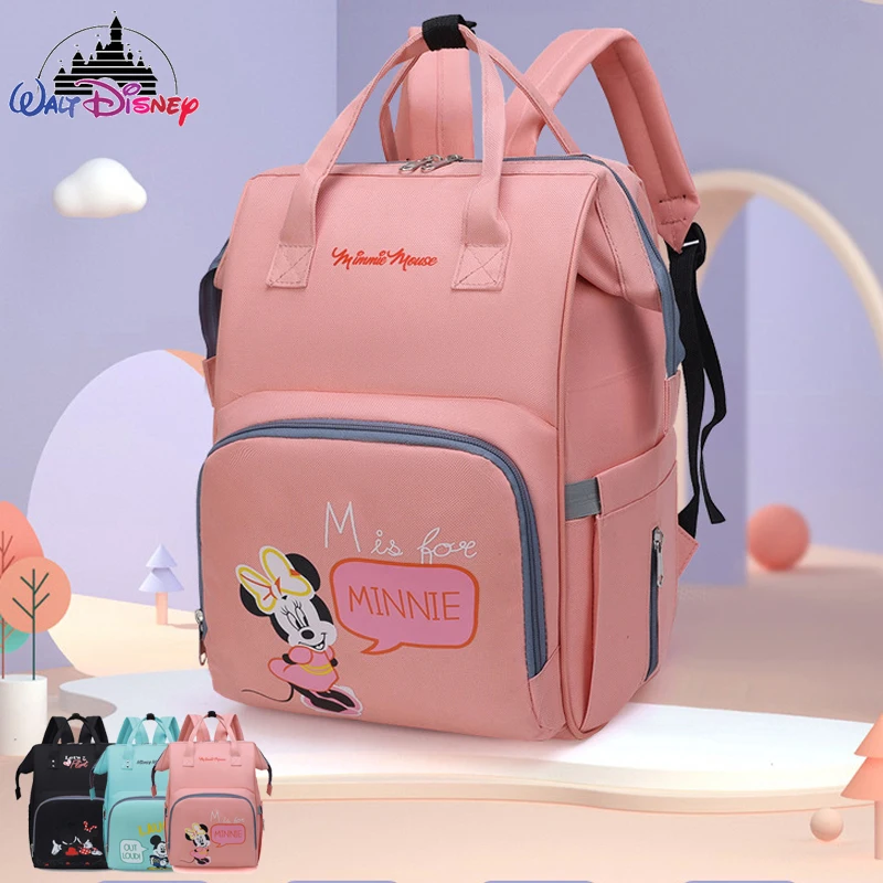 Disney nouvelle mode bébé sac à couches grande capacité sac de maternité bébé étanche poussette sac à dos Mickey Mouse bébé sac à couches