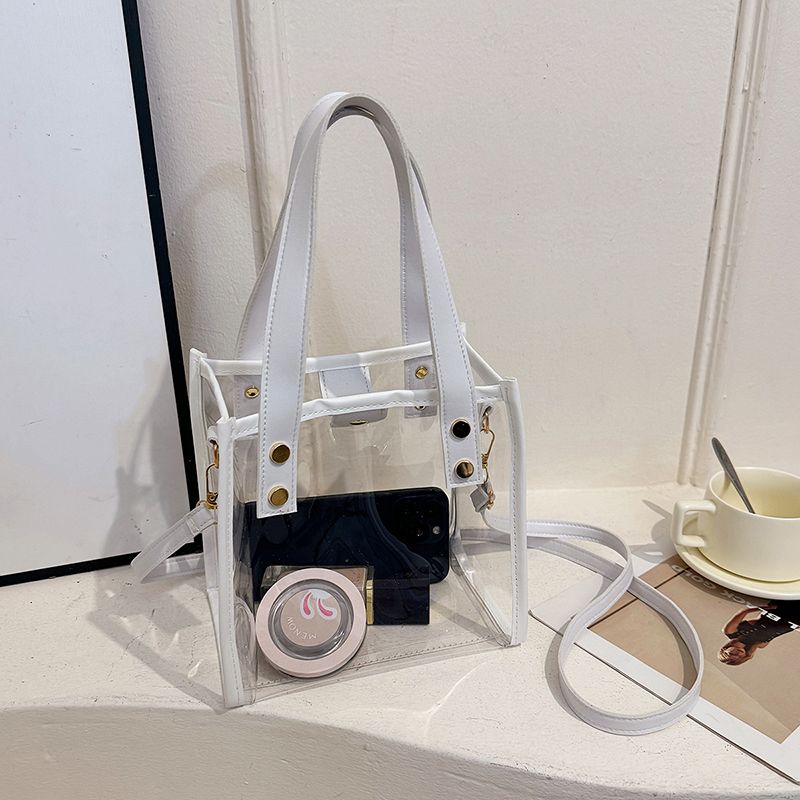 Saco de geléia impermeável de emenda doce popular transparente do PVC do verão, bolsa feminina exclusiva