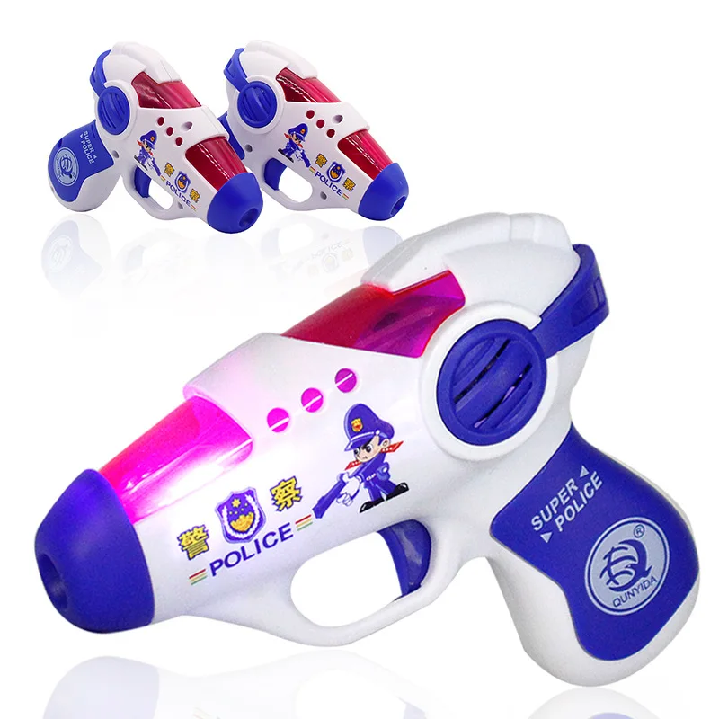 Pistola de brinquedo brilhante para crianças, iluminação legal, projeção rotativa elétrica, música dinâmica, produtos para ambientes internos e externos, presente de feriado