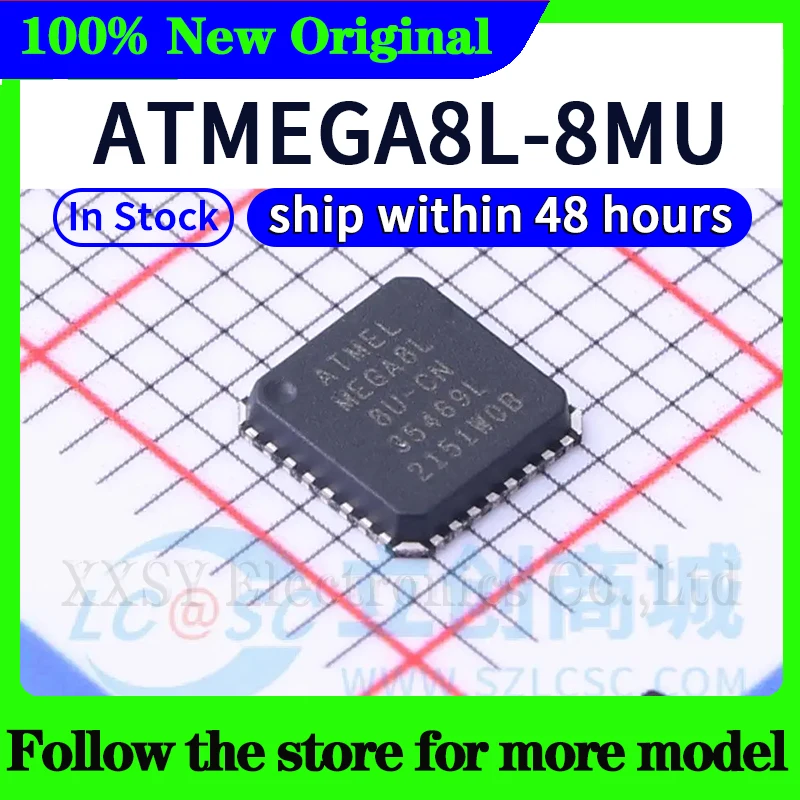 ATMEGA8-16MU ATMEGA88A-MU ATMEGA8-16AU ATMEGA8U2-AU ATMEGA8L-8MU ATMEGA8A-MU  High quality New