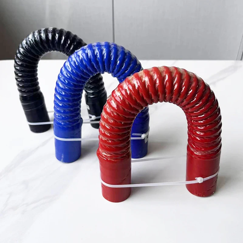 สีแดงสีฟ้าสีดําทั้งหมดขนาด Universal ซิลิโคนยืดหยุ่นท่อรถ Air Intake ท่อหม้อน้ํา Intercooler หลอดยาง Joiner