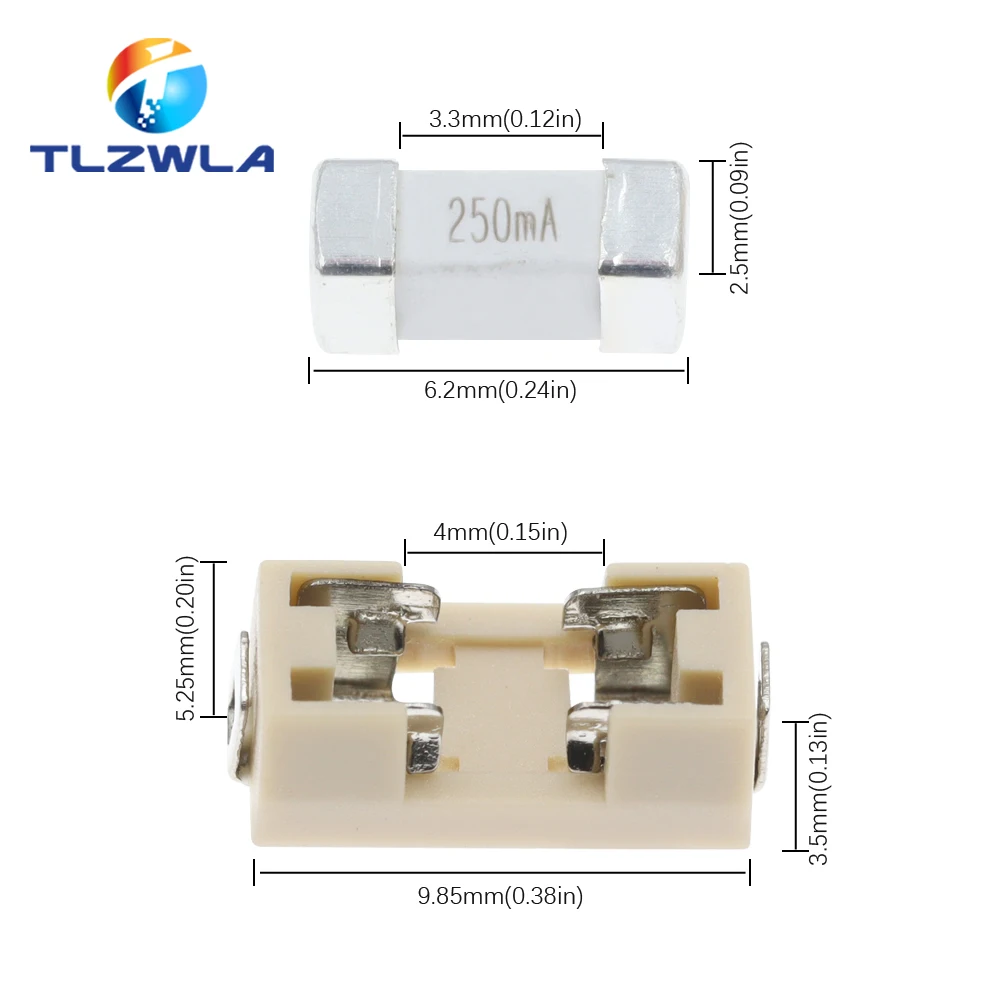 10 Chiếc 1808 125V 250V AC 0451 SMD Nhanh Thổi Cầu Chì 0.5A 0.75A 1A 2A 3A 4A 5A 6.3A 8A 10A 12A 15A 500MA 750MA 2410 Siêu Nhanh Chóng Cầu Chì