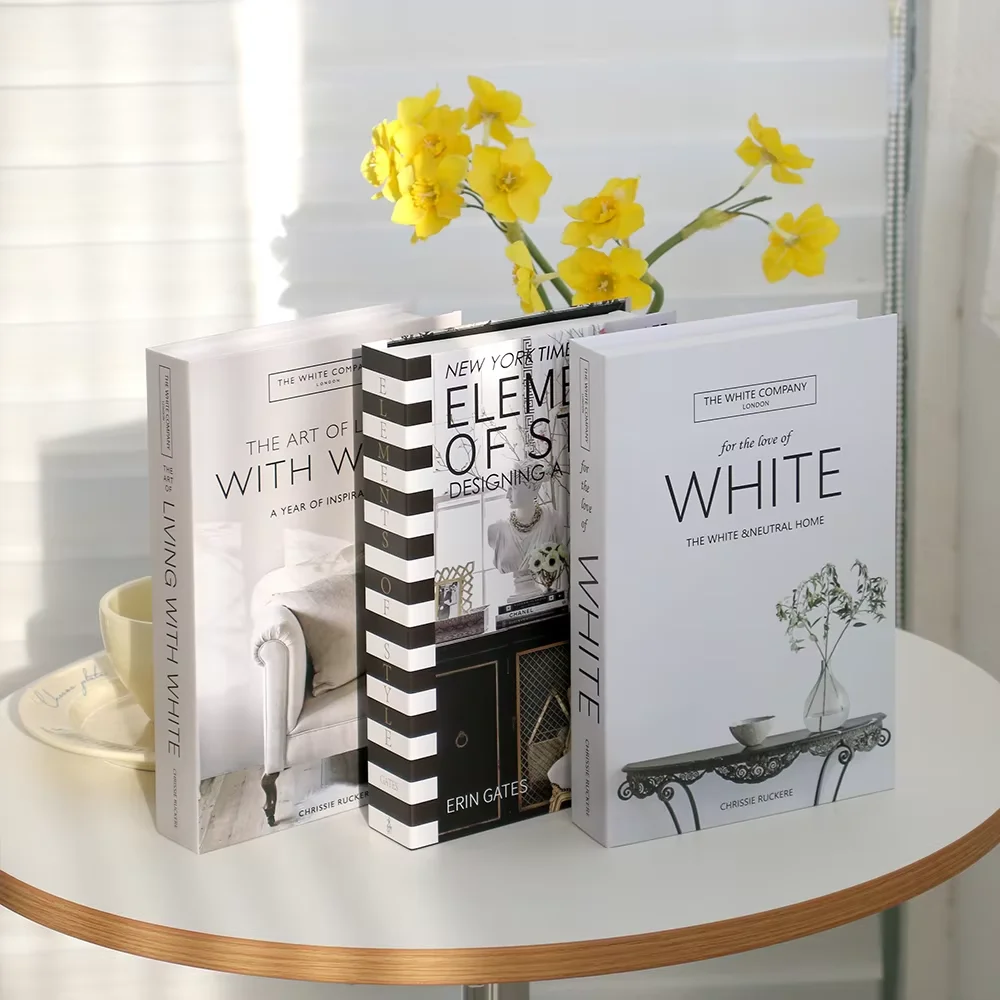 Libros falsos de lujo, accesorios de decoración del hogar para sala de estar, decoración del hogar a la moda, libros de utilería, libros de mesa de centro nórdicos simples