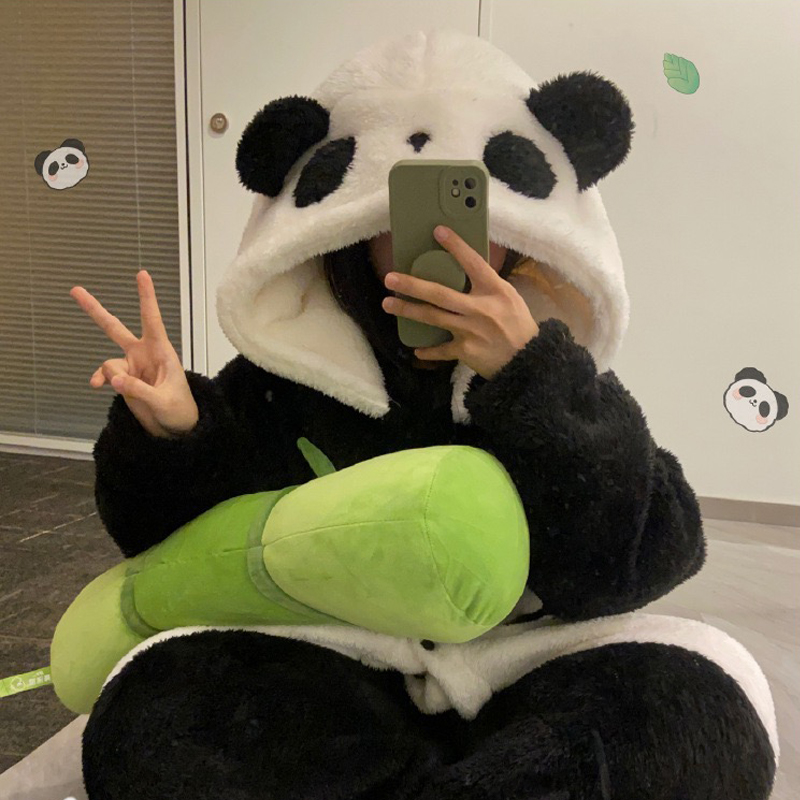 Damski flanelowy przebranie na karnawał dinozaur Panda lis zwierzęca piżama kreskówka z kapturem nocna Halloween świąteczna koszula nocna