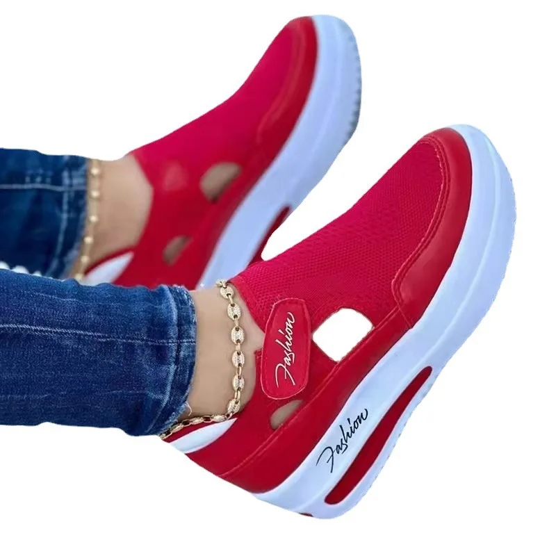 Zapatillas de deporte con plataforma para Mujer, zapatos vulcanizados informales y transpirables con diseño deportivo, calzado de tenis a la moda para Mujer 2023