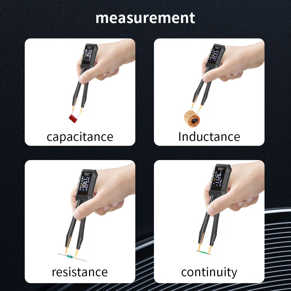 ZOYI ZT-MD1 디지털 스마트 핀셋, LCR SMD ESR 테스터, 저항 커패시턴스 인덕턴스 연속성 다이오드 테스트 측정 도구