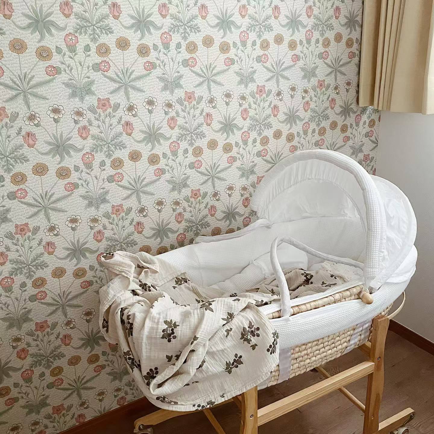 Cuna portátil para bebé, cama de cama tejida a mano, cesta de mano para recién nacido