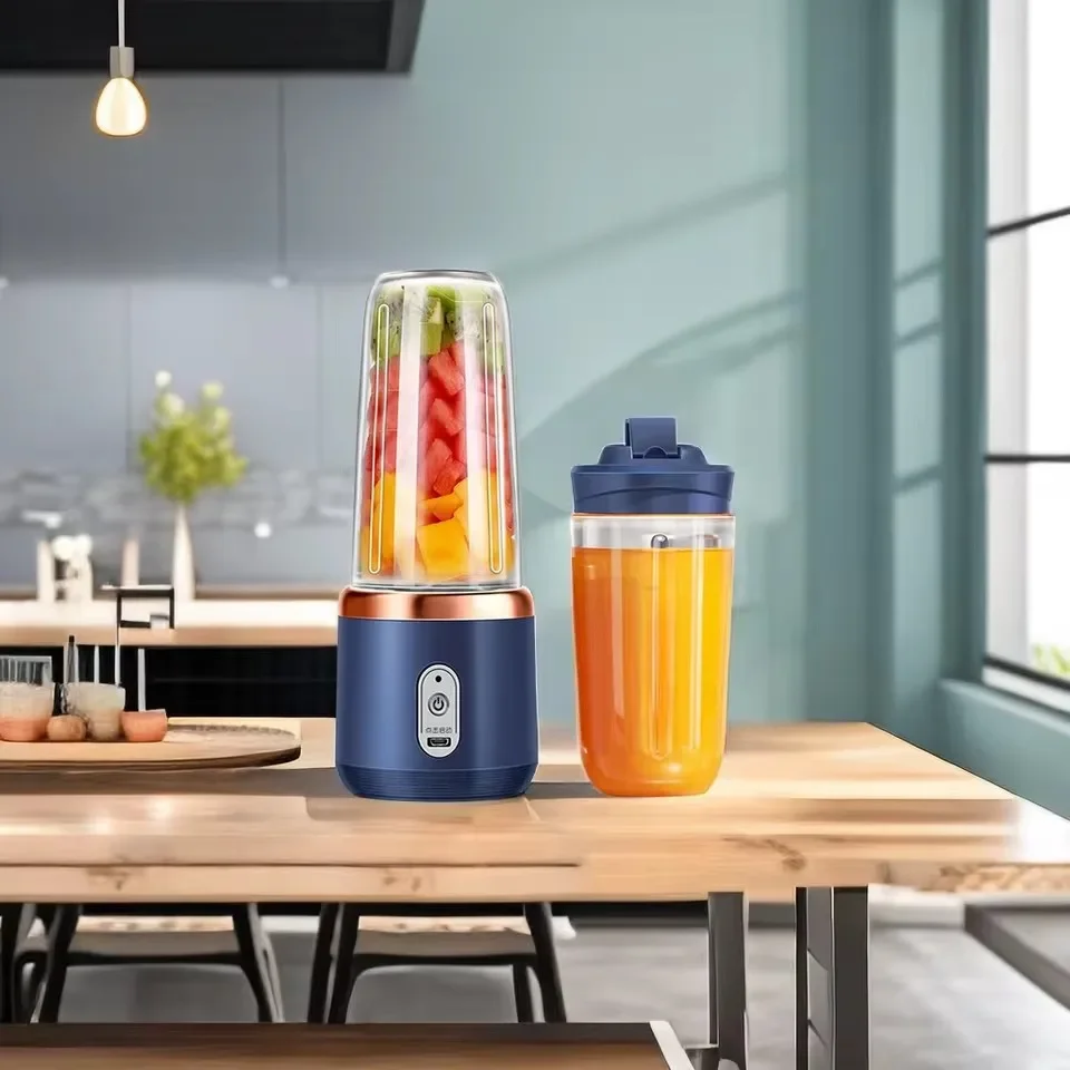 A set of dual cup juicers, multifunctional, suitable for fruits and vegetables, 6-leaf juice cup multifunctional juicer