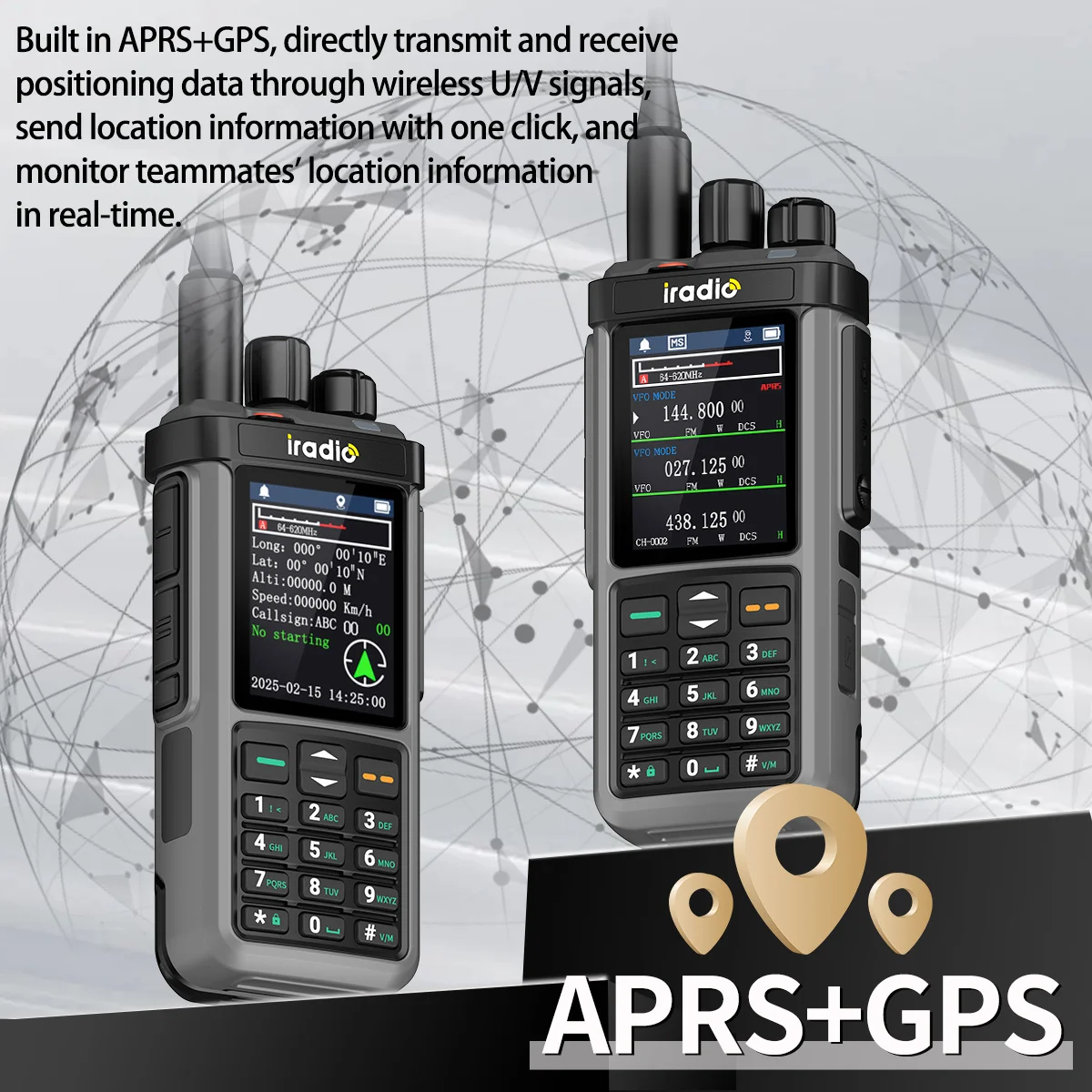 Iradio UV-98 PLUS GPS APRS Walkie Talkie 10W AM CB SSB LW MW SW HF Cross Band Repeater 2.4" duży ekran 1024CH RT-880G Ham Radio