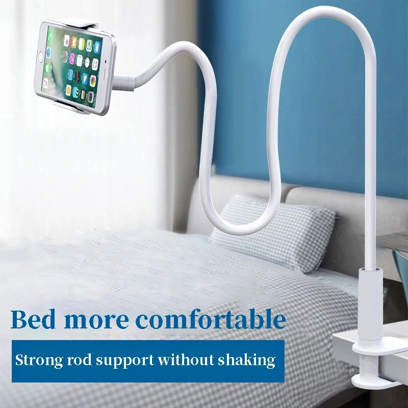 Soporte de montaje de escritorio con Clip Flexible 360, soporte Universal para teléfono, soporte para teléfono móvil de brazo largo para dormitorio, cocina y salón