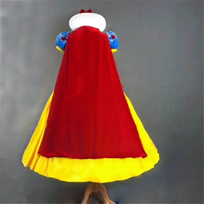คลาสสิก Fairy Tale Snow White Princess เครื่องแต่งกายผู้ใหญ่ผู้หญิงฮาโลวีนประสิทธิภาพ Fantasia Princess COSPLAY บทบาทเล่นชุด