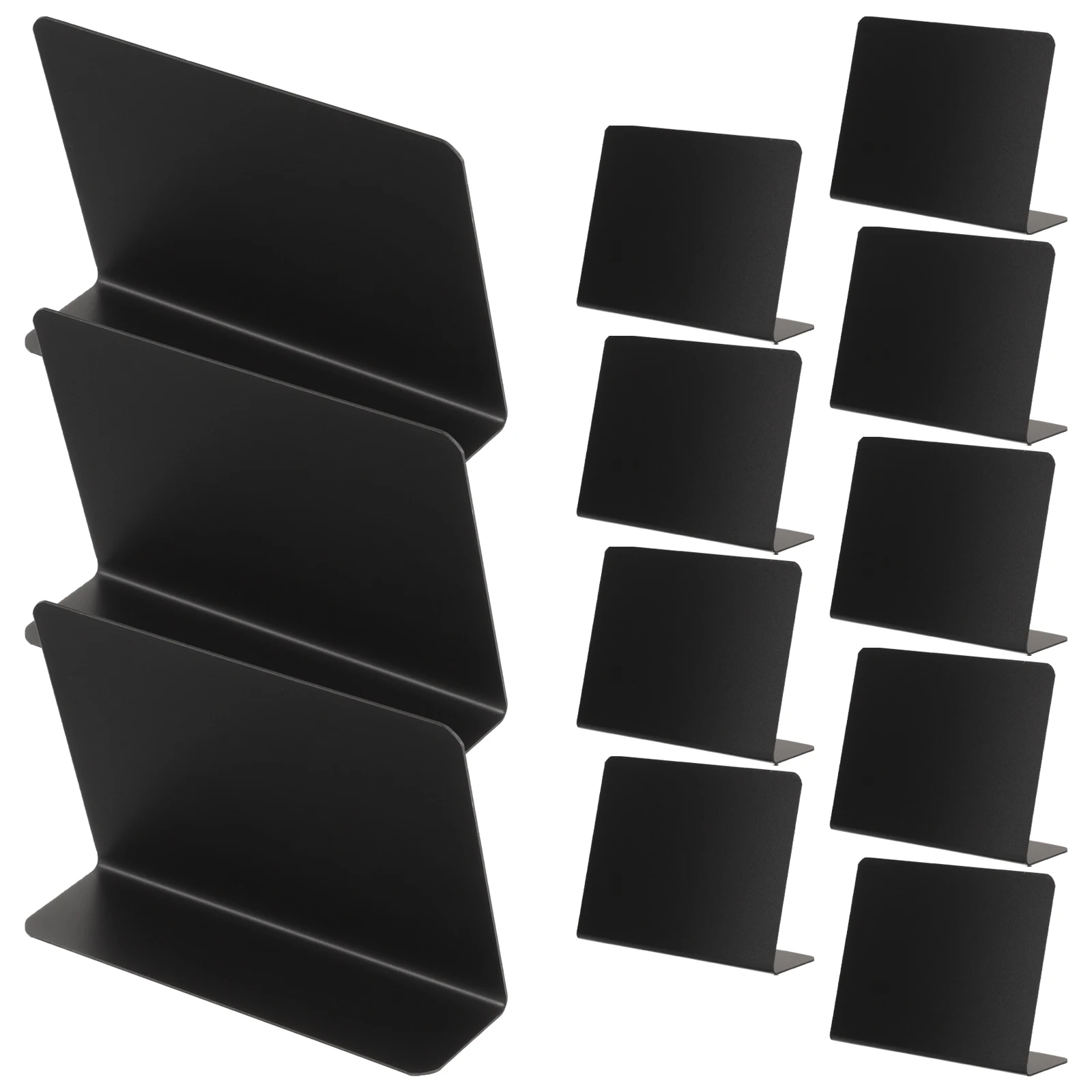 12 Pcs Mini Chalkboard Sign Food Labels For Buffet Tabletop Message Tent Memo Board Kitchen Notes Blackboard L Shaped Stackable