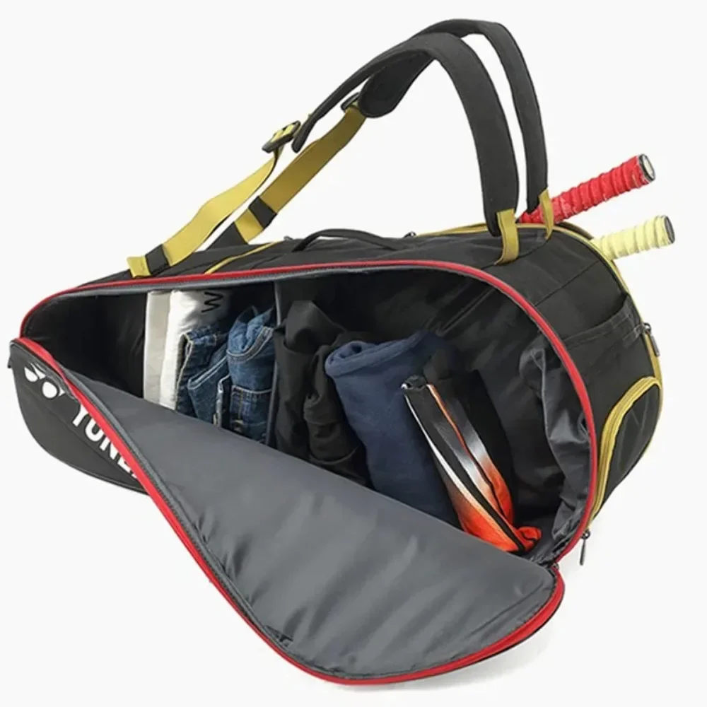 YONEX-Bolsa para raqueta de bádminton auténtica, Mochila deportiva profesional, portátil, de gran capacidad, con compartimento para zapatos para 3-4 raquetas