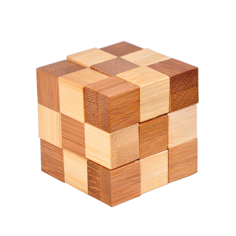 Holz Kong Ming Lock Lu Ban Lock IQ Brain Teaser Lernspielzeug für Kinder Kinder Montessori 3D Puzzles Spiel Entsperren Spielzeug Erwachsene