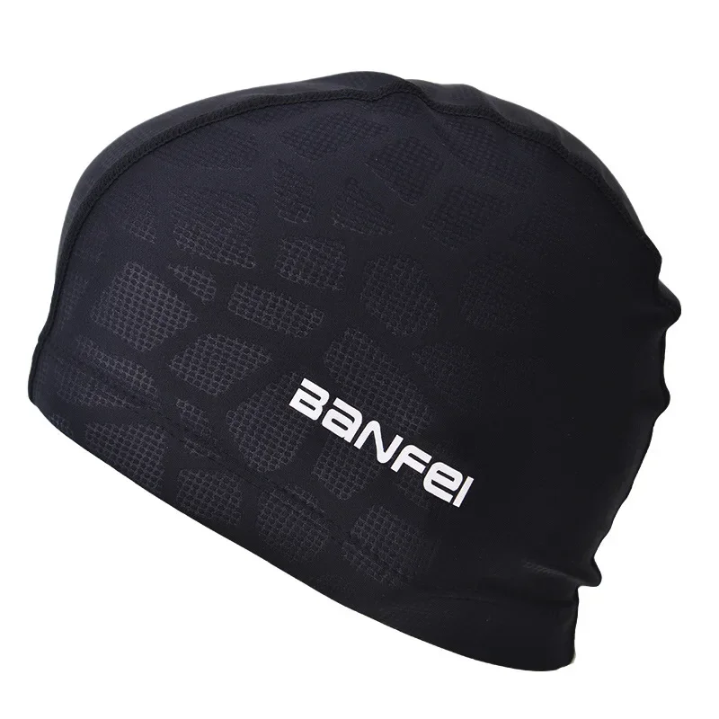 Gorro de natación deportivo de pelo largo para hombre y mujer, gorro de tela impermeable para proteger las orejas, gorro de natación duradero y Flexible de alta elasticidad