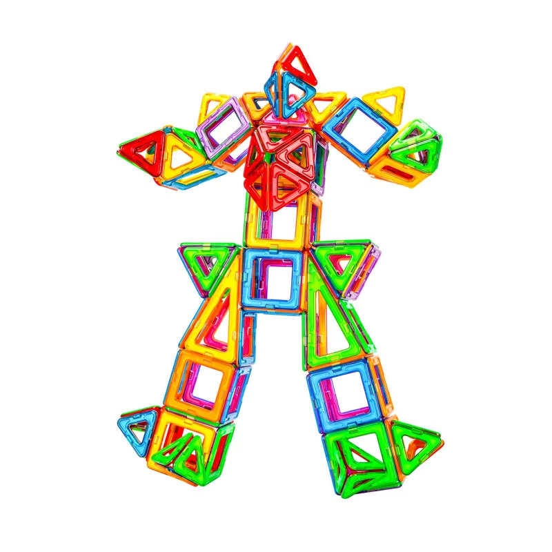 Carreaux de Construction magnétiques 50 pièces, blocs magnétiques, ensemble de Construction de plus de 3 ans, jouet éducatif Montessori, cadeaux pour enfants