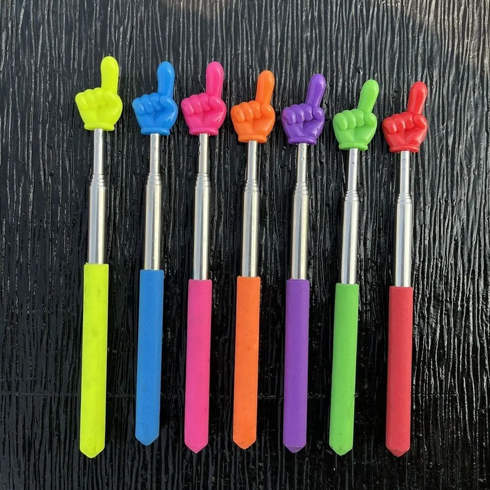 Professional Stainless Steel Teaching Pointer Telescopic Rod Finger Design Finger Reading Sticks Teaching Stick Teaching Tools