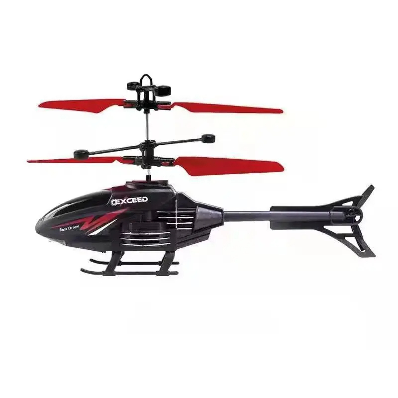Helicóptero de suspensão com controle de gestos de 2 canais, aeronave de indução remota RC com luz LED de carregamento, brinquedo infantil para meninos