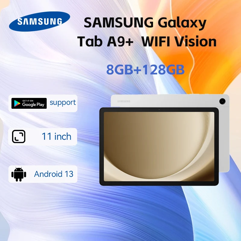 【Marca +】Samsung Galaxy Tab A9 + WIFI Tablet 4GB 64GB 2,2 GHz Octa-core 11 ”TFT 90 Hz Pantalla LCD Cámara trasera de 8MP 7040 mAh Batería