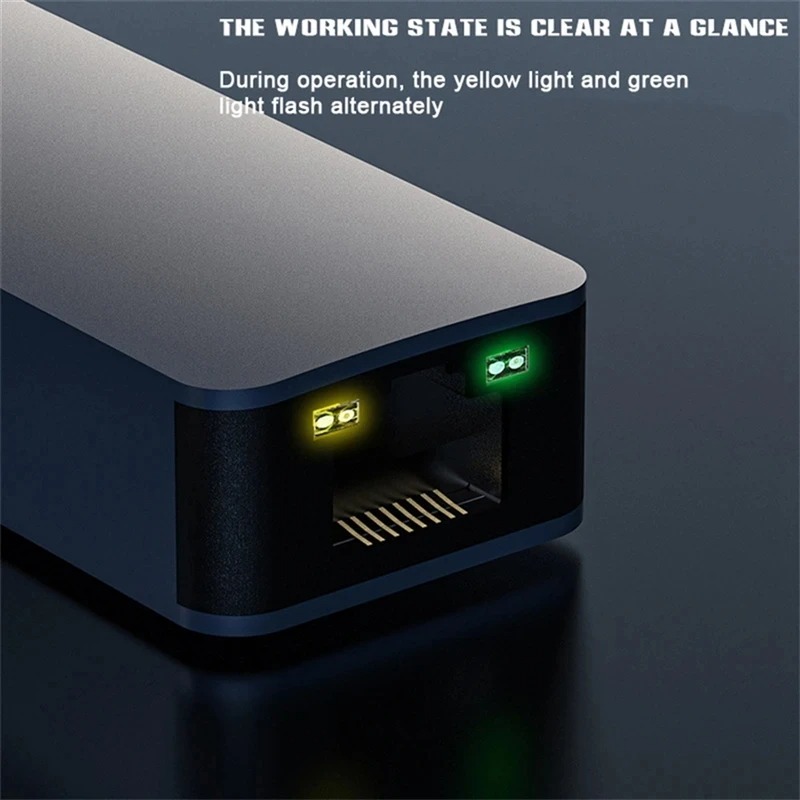 2500Mbps USB C Type-C Ethernet ถึง RJ45 2.5G USB 3.0 ตัวแปลงอะแดปเตอร์แบบมีสาย LAN เครือข่าย HUB สําหรับ Windows 7/8/10 MAC สําหรับ PC แล็ปท็อป