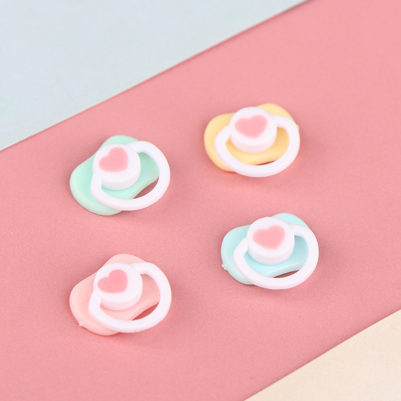 5 pçs adorável mini boneca chupeta jogar casa suprimentos manequim mamilos para ob11 bjd boneca bebê bonecas crianças brinquedo bebê chupeta acessórios