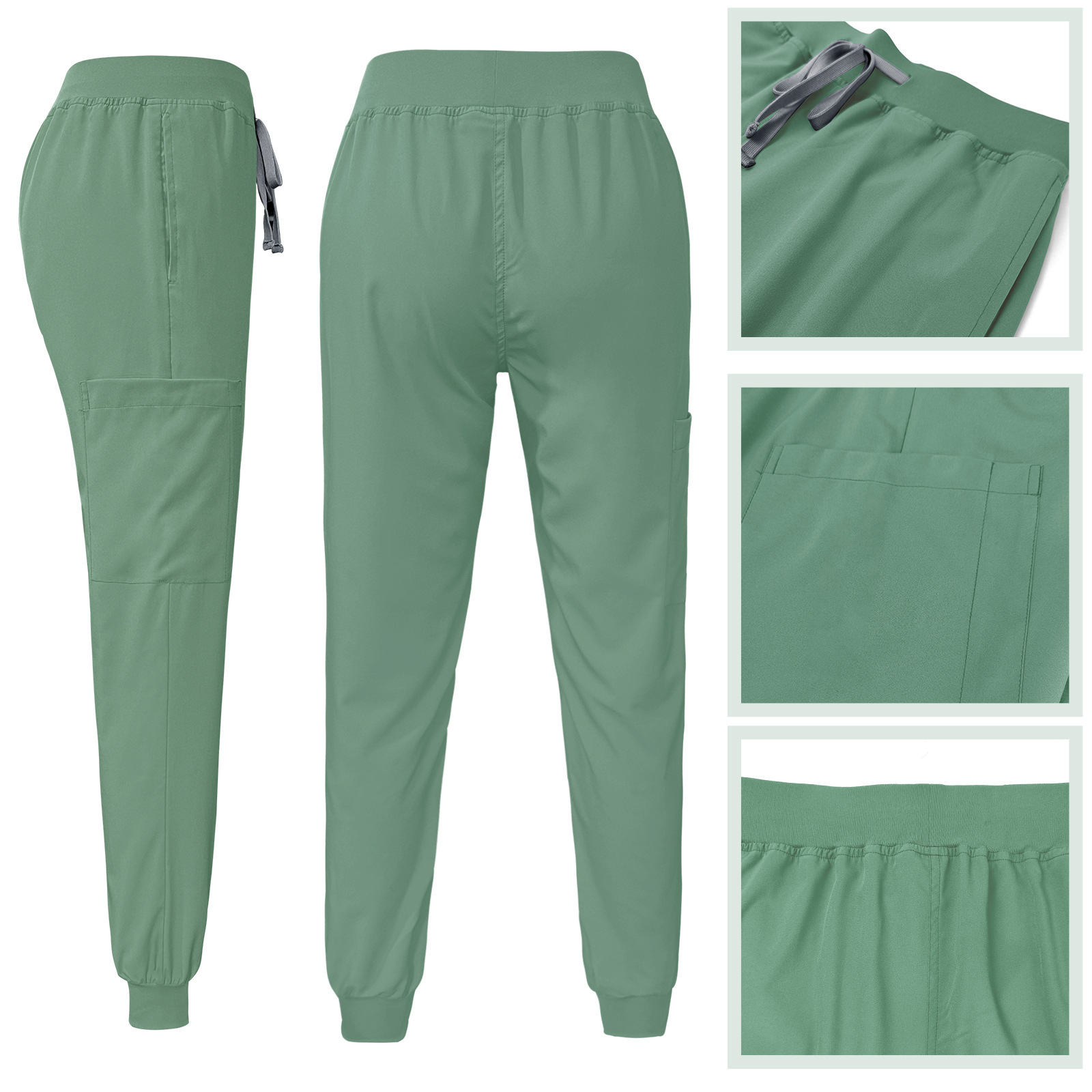 Medical Scrubs Bulk Order - Anti-Microbial Jogger Sets for Surgery/Dental/Vet/SPA/Pharmacy Multi-Pocket Workwear with Pen Slot
