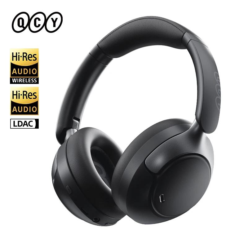 QCY H3 Pro ANC Kabelloser Kopfhörer, 50 dB Geräuschunterdrückung, hochauflösender räumlicher Audio-Kopfhörer mit LDAC Bluetooth 5.4 Over-Ear-Headset