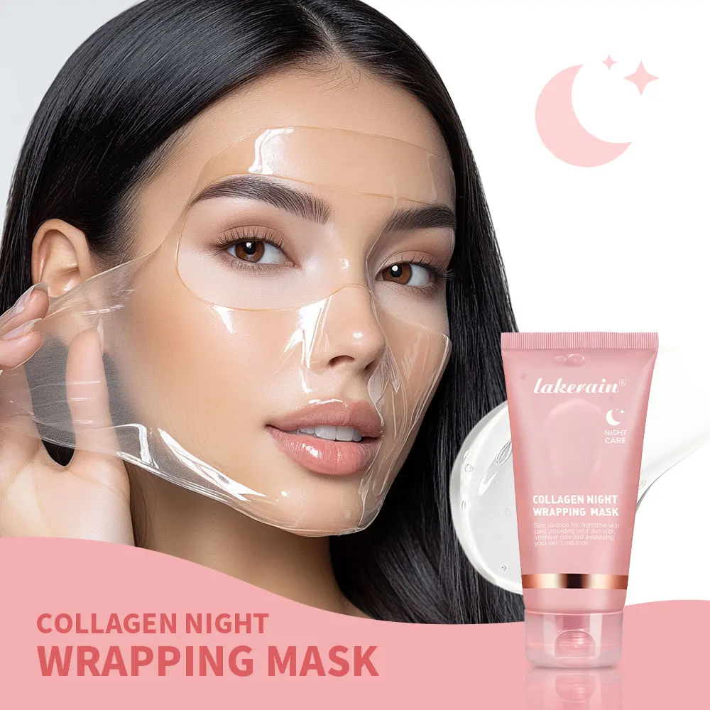 Máscara de colágeno profundo coreano descascar máscara facial anti rugas levantamento máscaras de cuidados com a pele bio pacote noite embrulho mulher durante a noite pele