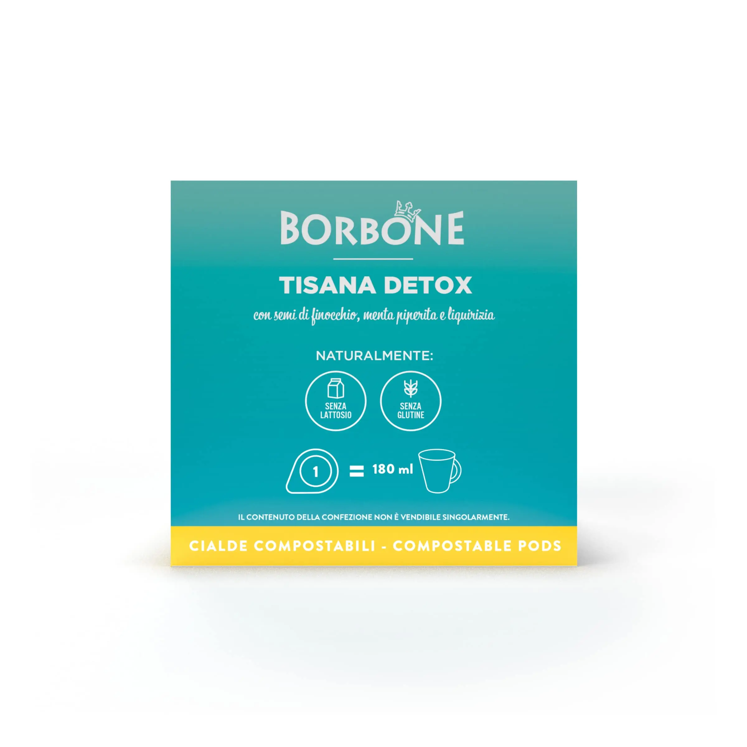 Café Bourbon Tisana Detox - 72 dosettes (4 trousses à crayons de 18 dosettes)-Système ESE