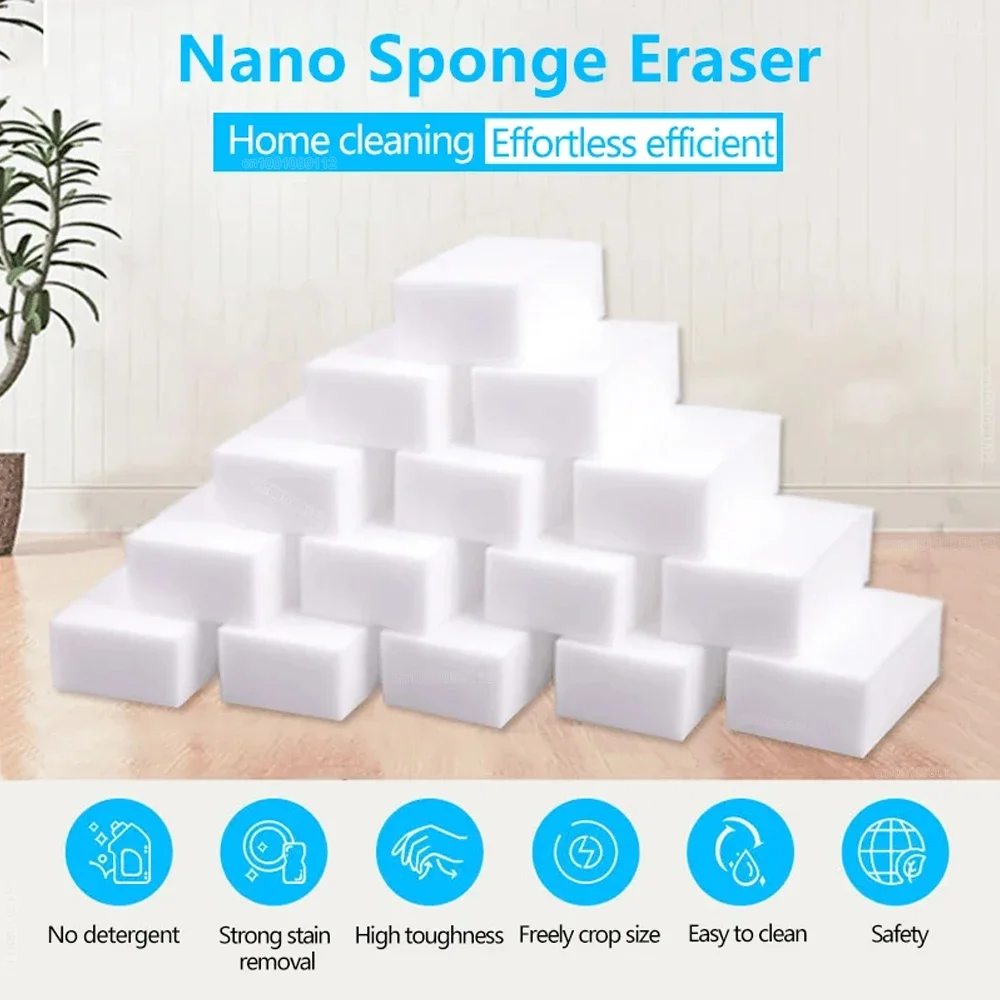 Esponja Nano de alta densidad, borrador mágico, limpiador de esponja, paño para lavar platos, herramienta de limpieza para cocina y baño, esponja de limpieza de 10x6x2cm